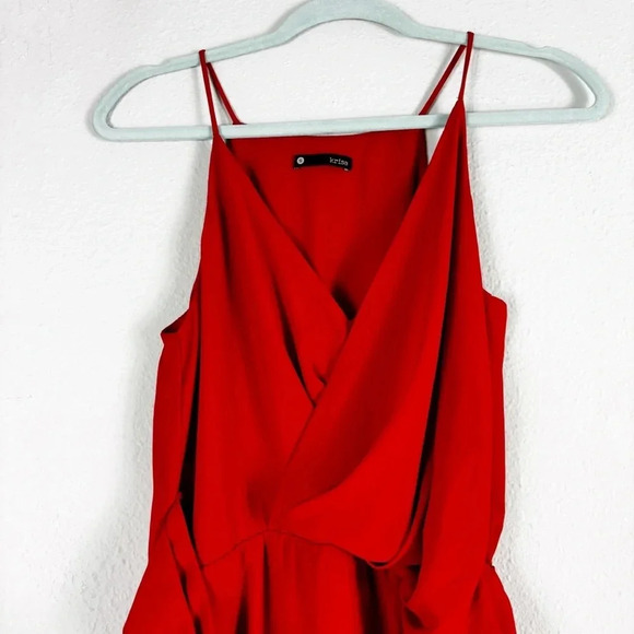 Revolve Krisa Twist Waist Surplice Mini Dress in red size S - Picture 3 of 12